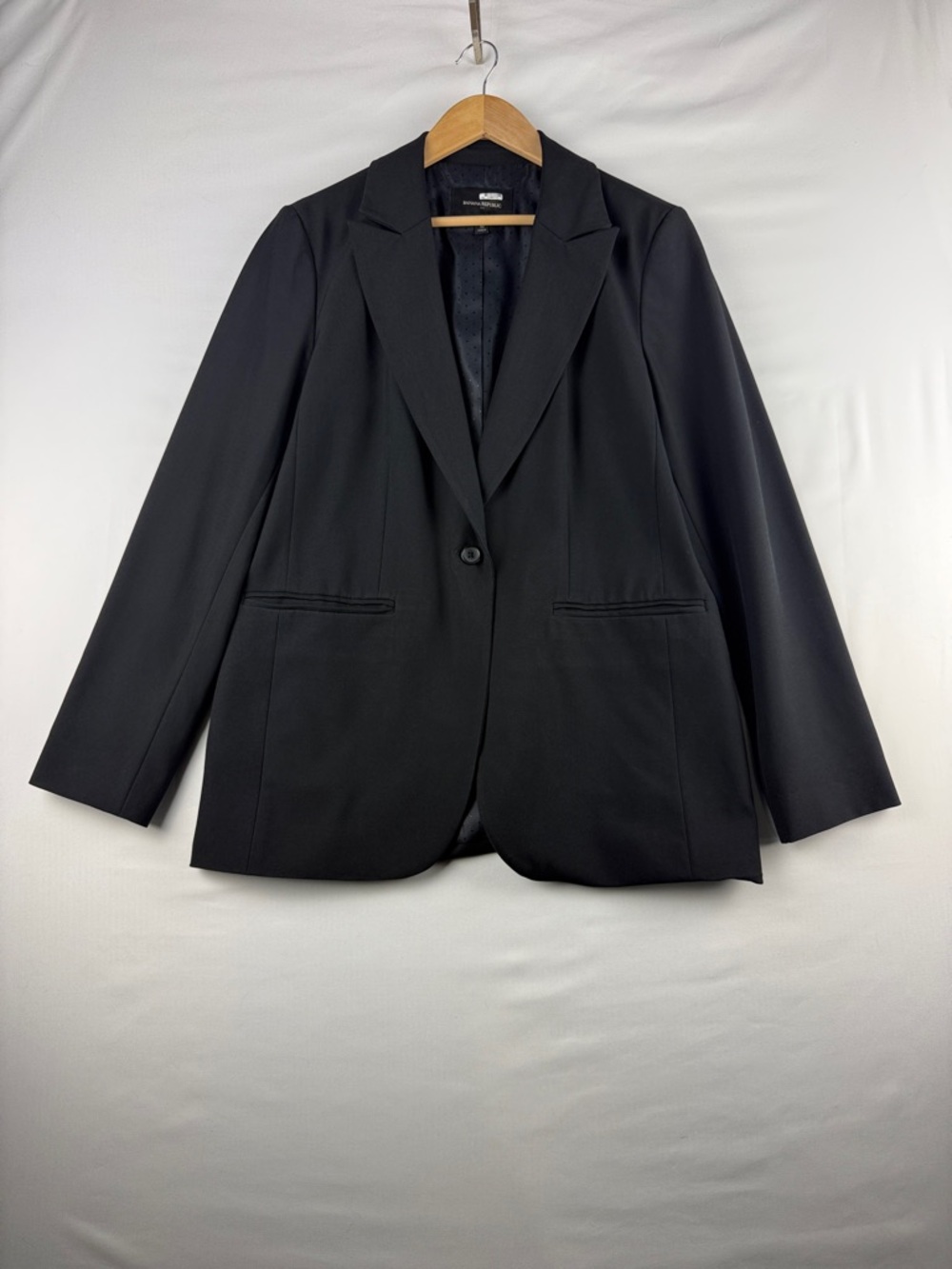 Banana Republic Black Business Blazer Size 12 Machine Washable